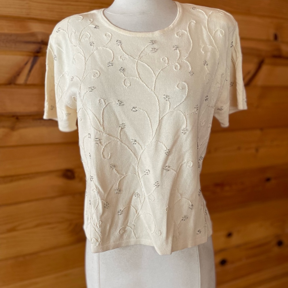 1980s‎ Jones New York Beaded Sweater